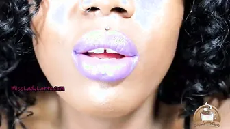 Cumming to My Purple Lips JOI Lipstick Bondage Full Lips