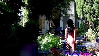 Glamorous Asian Teen Lily Andrews Shows Off Big Tits Outdoors