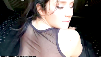 Busty Fit Crystal Brown Fucks Muscular Trainer in the Forest