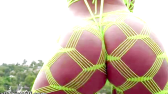 Blonde with big milkings feels pleasure from double penetration - Savannah Bond 5