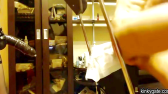 Me tied, gas mask on and anal devastated