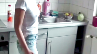 Volle Ladung direkt ins Gesicht gespritzt
