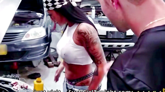 Mechanic Mariana Martix Fixes Duncan Saint's Car With Sex