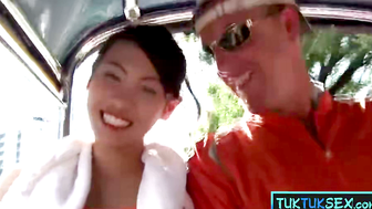 Petite Thai Teen Caught in Tuk Tuk and Fucked Hard