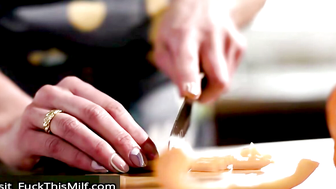 Naked MILF Siri Dahl Banged by Stepson in Kitchen