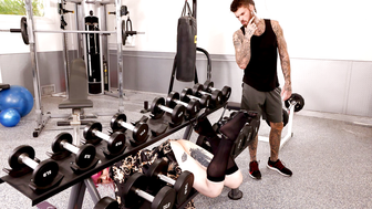 Lena Moon Gets Ass Stuck in Gym