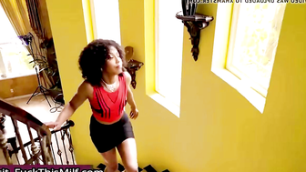 African-American Stepmom Gets Big Cock in Bedroom