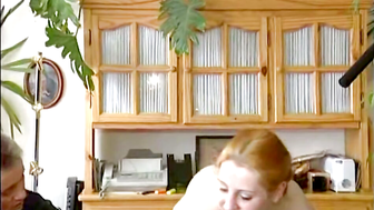 POV: Busty Redhead Swallows After Dildo Play
