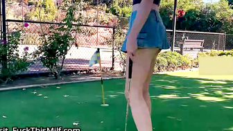 Golf's Sneaky Public Fuck with a Hot Redhead