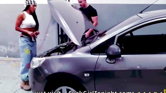 Mechanic Mariana Martix Fixes Duncan Saint's Car With a Blowjob
