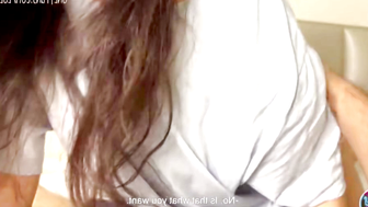 Prank on Latina Girl Ends in Amateur Blowjob and Swallow