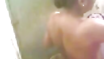 Busty MILF Bathing Caught on homemade