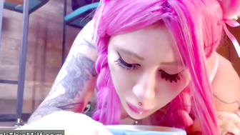 MY OBEDIENT STEPSISTER KITTY TEEN WILL DO ANYTHING I TELL IT FEED WITH CUM FROM A BOW 23