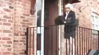 Stair porn video – Hazel masturbation into the stairs