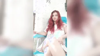 Desperation porn video – Peeing desperation while smoking on the chair inside balcony