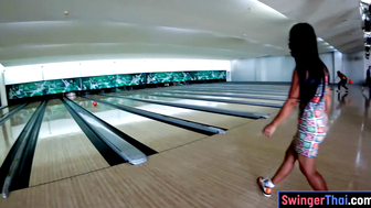 Big ass Thai MILF girlfriend amazing sex at home after bowling