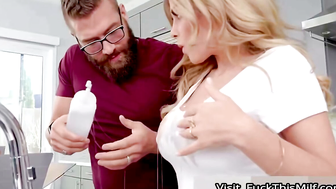 Blonde Beauty Kayla Kayden Takes Xander's Big Cock Into Her Slippery Pussy 9