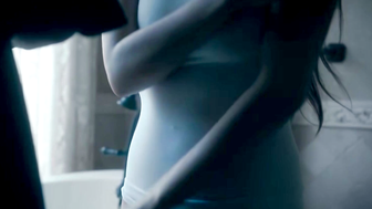 Petite Brunette Wife Obeys Her Husband and barely legal Lover