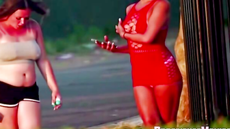 Sexy Street Hookers Strut Their Stuff