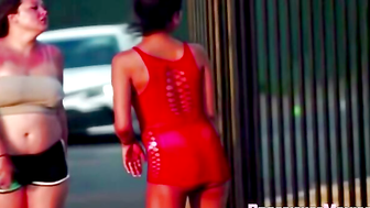 Sexy Street Hookers Strut Their Stuff