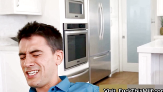 Luna Star Deepthroats Teen Stepson's Cock After Lunch