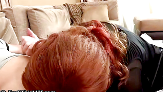 Freckled Redhead Maid Brooklyn Lee Seduced by Her Big Dick Boss