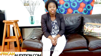 African Teen Asanda Deepthroats Steven Hard at Fake Casting