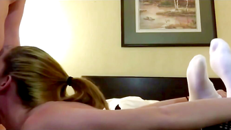 Ankle hold deepthroat