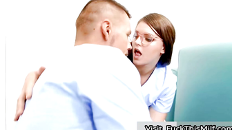 Tattooed Doctor Angelo Godshack Deepthroats Nurse Viktoria Obadava