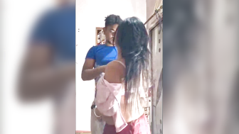 Indian Wife in Pink Blouse Gets Hard Fuck from Neighbor in Bedroom