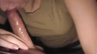 Married Mindy uses mouth to milk a mouthful of cum