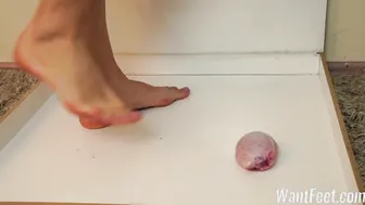 Barefoot Testicles Crush