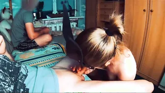 oral sex to roommate when his friend is nearby having fun on