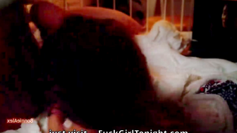 Amateur Couple Watch Movie Then Fuck on Bed with Simultaneous Orgasm