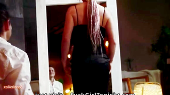 Bonnie Alex Strips in Front of Mirror for Hot Husband