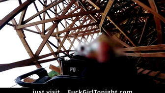 Asian Teen Girl Swallows Cum on Rollercoaster and in Bedroom POV