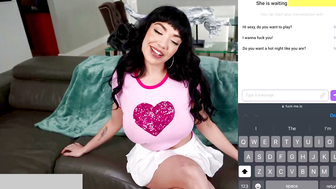 Menoly Takes BBC on Couch in Tight Skirt and Pink Shirt