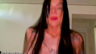 Nadja Lapiedra Deepthroats BBC Cock on Couch
