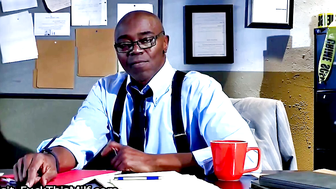Detective Sucks Black Cop's Cock in Police Station