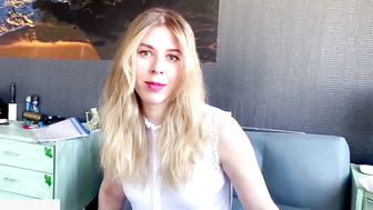 Blonde Teen Darina Deepthroats Big Cock in White Blouse
