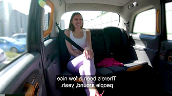 Blonde Jogger Deepthroats Cock in Taxi Backseat