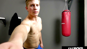 Gabriel Moody Strips in Gym to Show Off Big Uncut Cock and Muscles