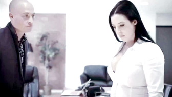 Milf in White Dress Rides Cock on Office Desk Hard POV