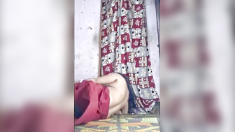 Indian Wife Sucks Cock on Floor in Bedroom