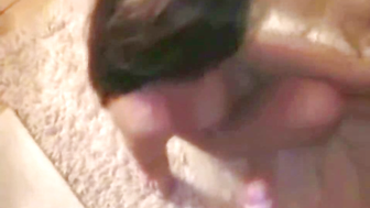 Blonde Teen Sucks Cock Blindfolded in Homemade Compilation