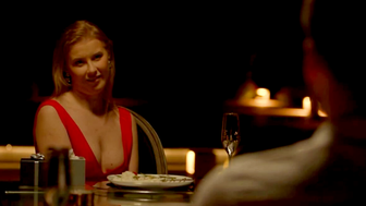 Blonde Eyla Sucks Kristof Cale BBC Poolside After Romantic Dinner