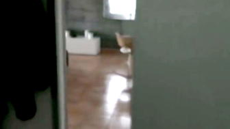 Blonde Neighbor Strips on Couch for BBC Swallow