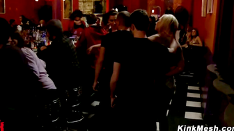 Skylar Price Gangbang at Bar with James Deen & Mr Pete Double Penetration Squirting