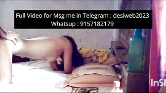 Indian Slim Girl Hard Fucking on Bed