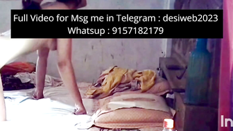Indian Boudi Sucks Cock on Bed in White Panties